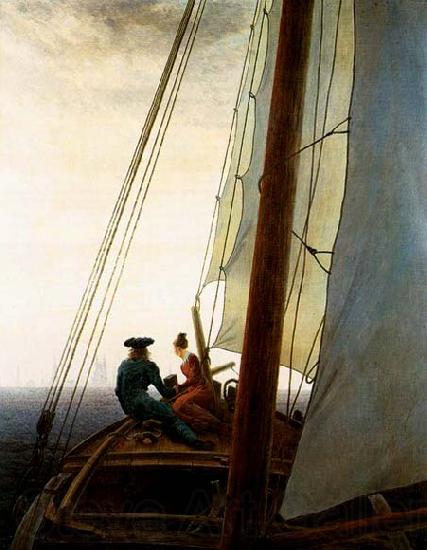 Caspar David Friedrich On the Sailing Boat